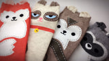 Cute Cat Fox Monkey Animal Print | Womens Teen Girls | Ankle Socks | 4 Pairs | (Stitch)