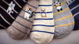Hang in There, 5 Pairs Cute Animal Print Women Crew Socks