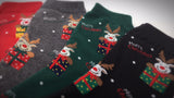 Holly Jolly, 4 Pairs Cute Animal Print Women Christmas Crew Socks
