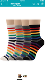 Rainbow, 4 Pairs Cute Colorful Women Crew Socks