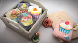 Cute Sweet Cupcakes | Womens Teen Girls | Ankle Socks | 5 Pairs | (Sweet Cupcakes)
