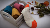 Pastel Wool, 4 Pairs Cute Cozy Warm Wool Women Crew Socks