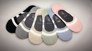 Wide Stripes, 6 Pairs Cute Nonslip No Show Women Socks